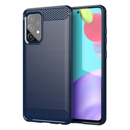 Carbon Case TPU dėklas Samsung Galaxy A72 4G – mėlynas -- Samsung Galaxy A72
