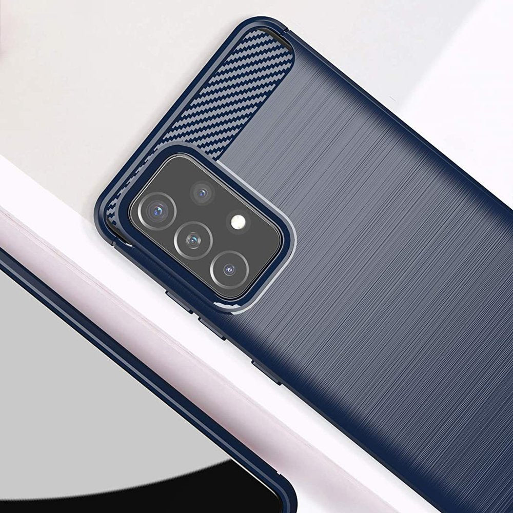 Carbon Case TPU dėklas Samsung Galaxy A72 4G – mėlynas -- Samsung Galaxy A72