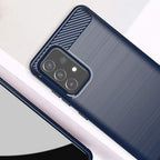 Carbon Case TPU dėklas Samsung Galaxy A72 4G – mėlynas -- Samsung Galaxy A72