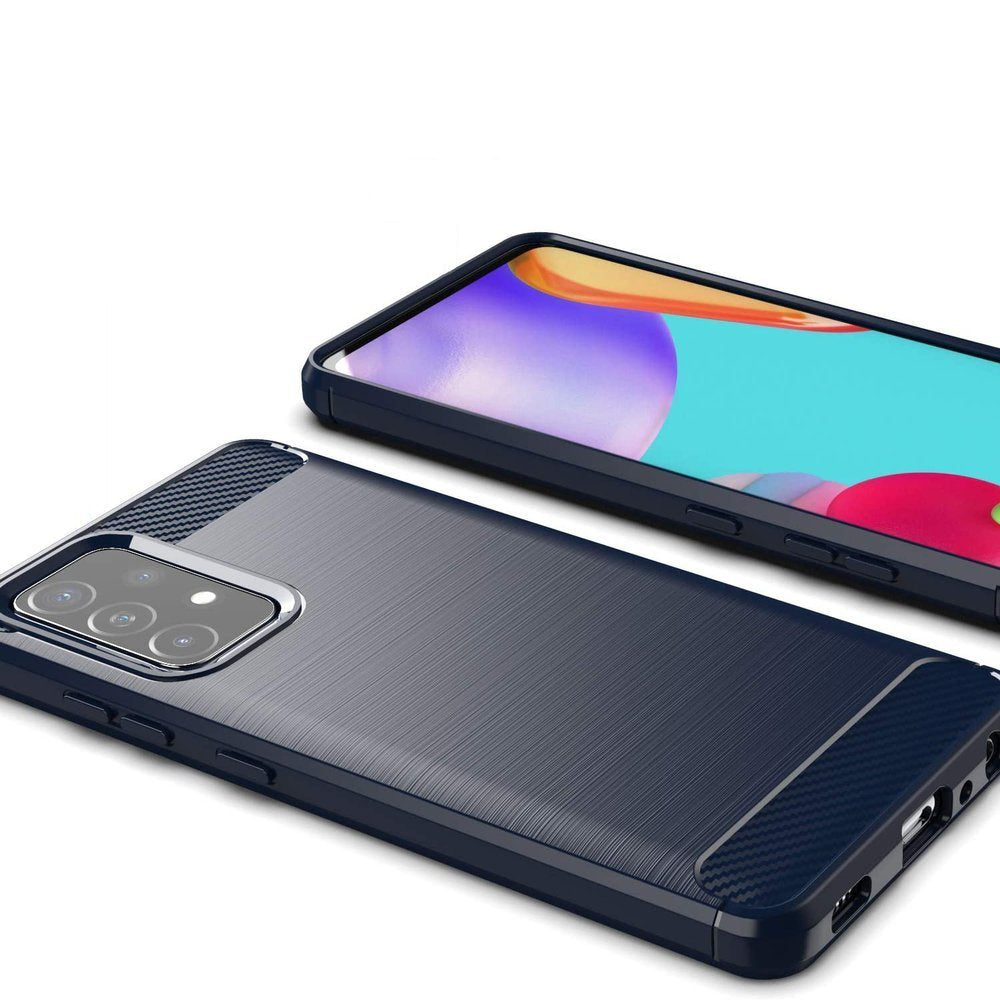 Carbon Case TPU dėklas Samsung Galaxy A72 4G – mėlynas -- Samsung Galaxy A72