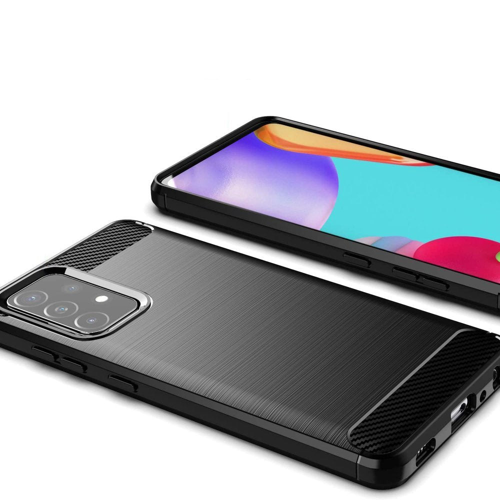 Carbon Case TPU dėklas Samsung Galaxy A72 4G – juodas -- Samsung Galaxy A72
