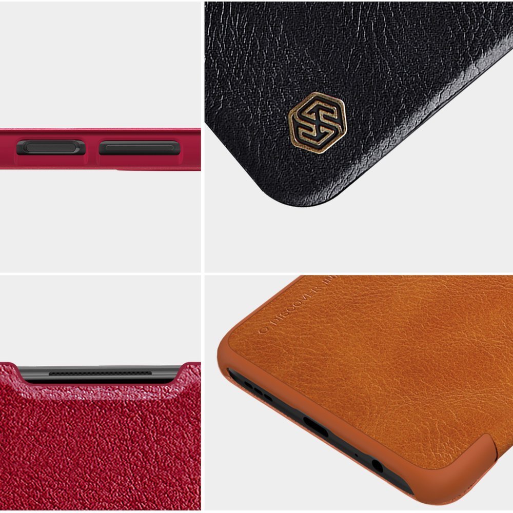 Nillkin Qin odinis dėklas Xiaomi Redmi Note 9T 5G – rudas -- Xiaomi Redmi Note 9T