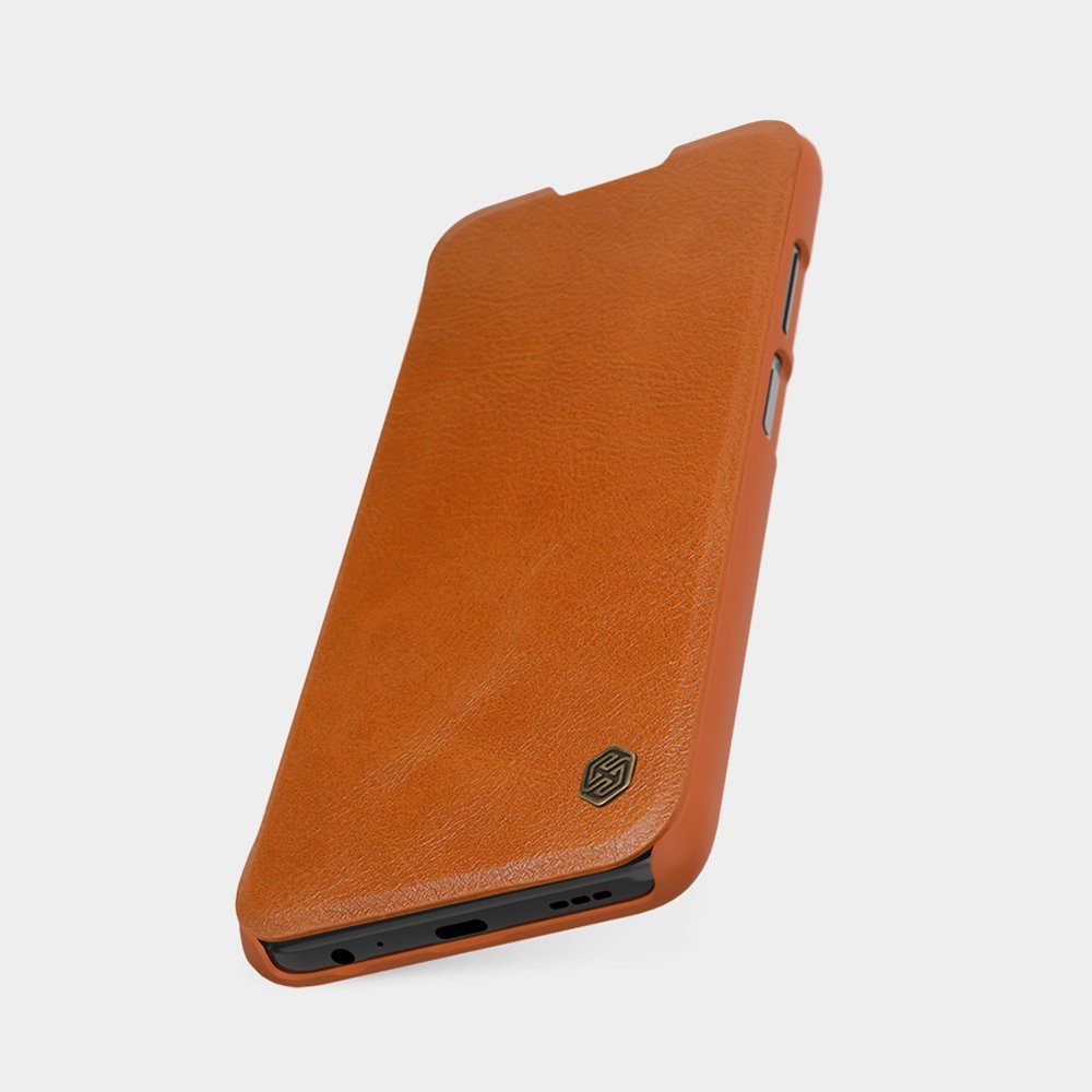 Nillkin Qin odinis dėklas Xiaomi Redmi Note 9T 5G – rudas -- Xiaomi Redmi Note 9T