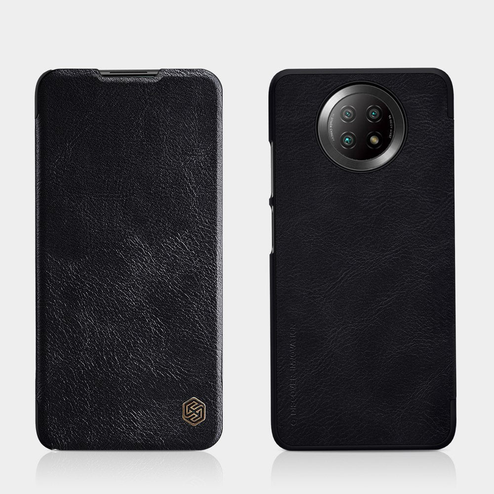 Nillkin Qin odinis dėklas Xiaomi Redmi Note 9T 5G – rudas -- Xiaomi Redmi Note 9T