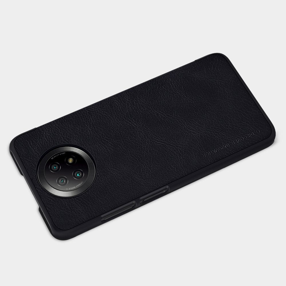 Nillkin Qin odinis dėklas Xiaomi Redmi Note 9T 5G – rudas -- Xiaomi Redmi Note 9T