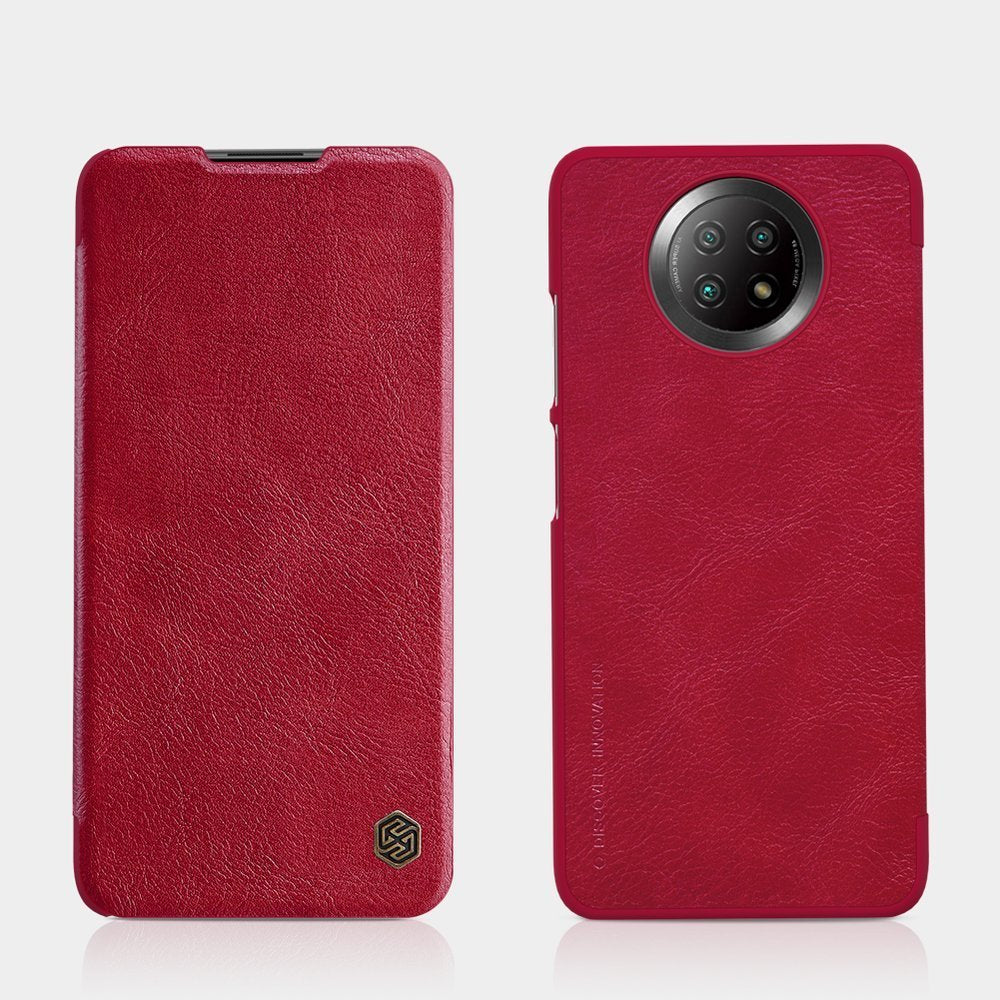 Nillkin Qin odinis dėklas Xiaomi Redmi Note 9T 5G – rudas -- Xiaomi Redmi Note 9T
