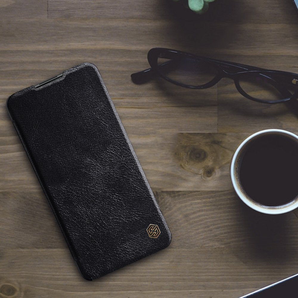 Nillkin Qin odinis dėklas Xiaomi Redmi Note 9T 5G – rudas -- Xiaomi Redmi Note 9T