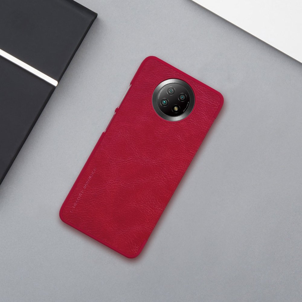 Nillkin Qin odinis dėklas Xiaomi Redmi Note 9T 5G – rudas -- Xiaomi Redmi Note 9T