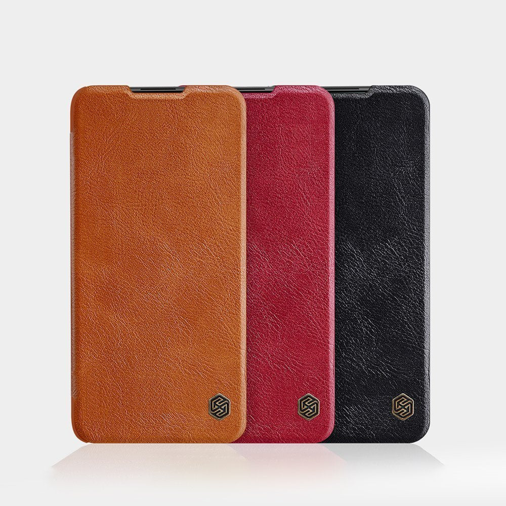 Nillkin Qin odinis dėklas Xiaomi Redmi Note 9T 5G – rudas -- Xiaomi Redmi Note 9T