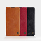 Nillkin Qin odinis dėklas Xiaomi Redmi Note 9T 5G – rudas -- Xiaomi Redmi Note 9T