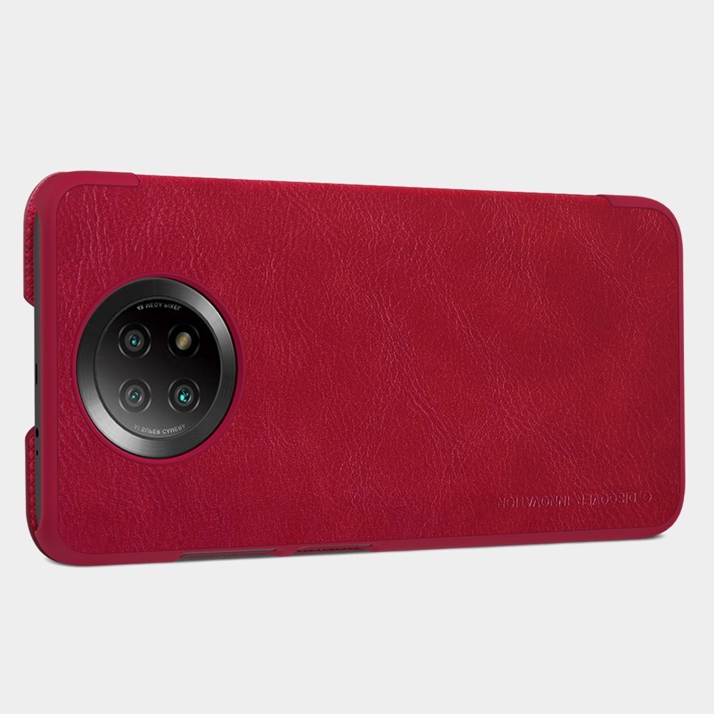 Nillkin Qin odinis dėklas Xiaomi Redmi Note 9T 5G – rudas -- Xiaomi Redmi Note 9T