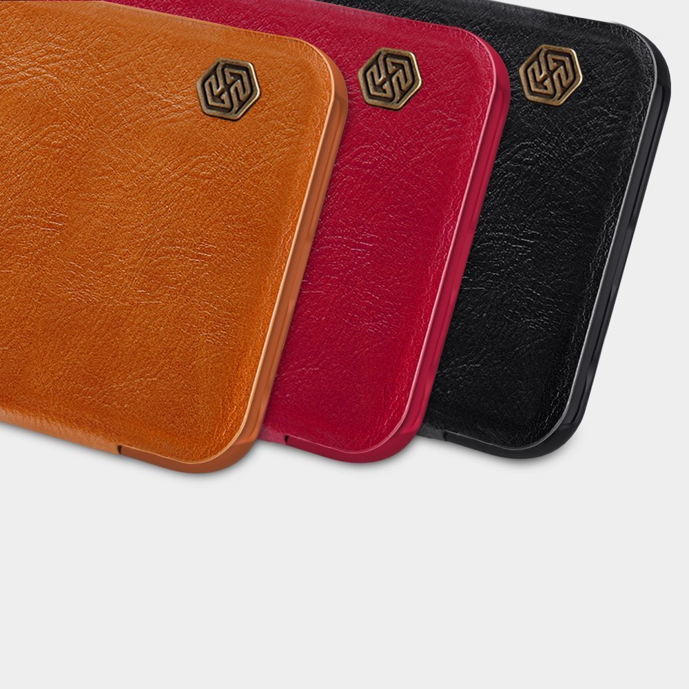 Nillkin Qin odinis dėklas Xiaomi Redmi Note 9T 5G – rudas -- Xiaomi Redmi Note 9T