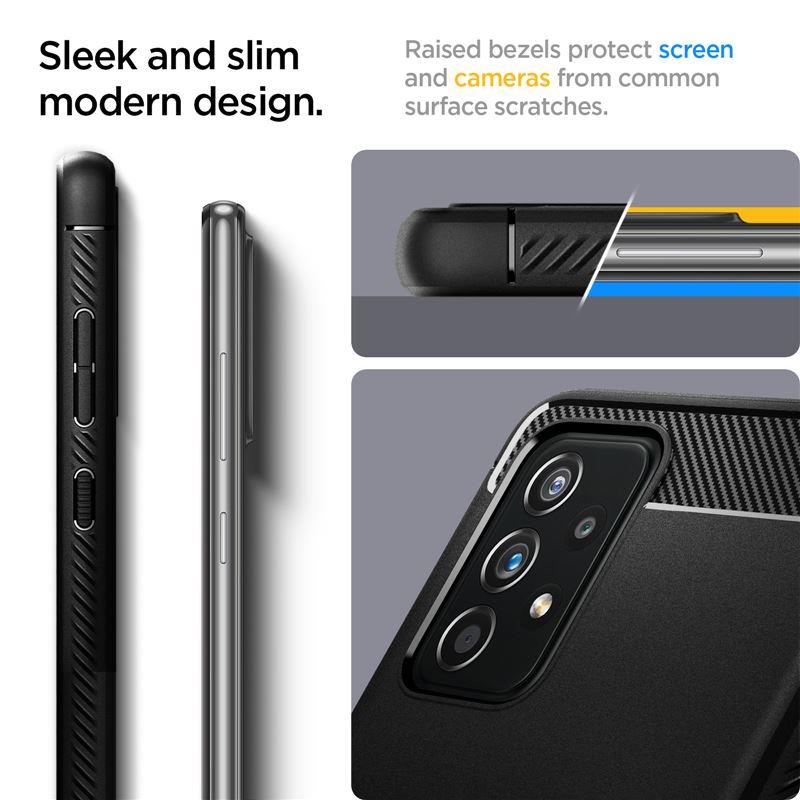 Spigen Rugged Armor dėklas Galaxy A52/A52s – juodas -- Samsung Galaxy A52 / Samsung Galaxy A52s