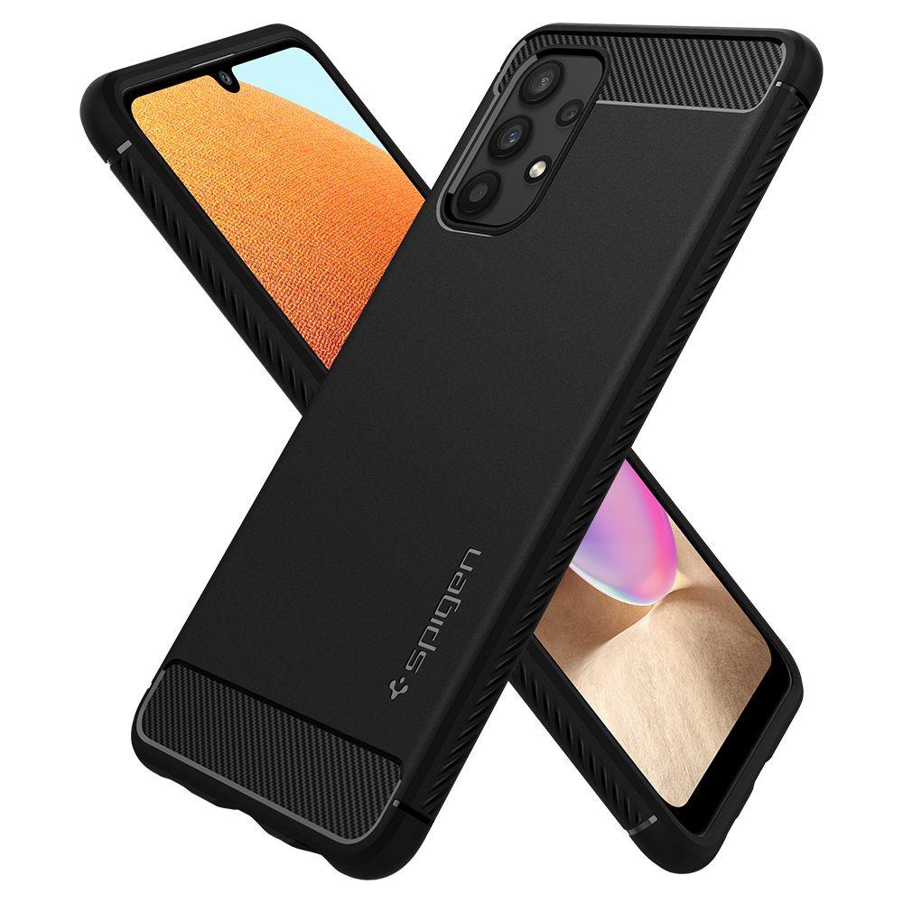 Spigen Rugged Armor dėklas Galaxy A52/A52s – juodas -- Samsung Galaxy A52 / Samsung Galaxy A52s