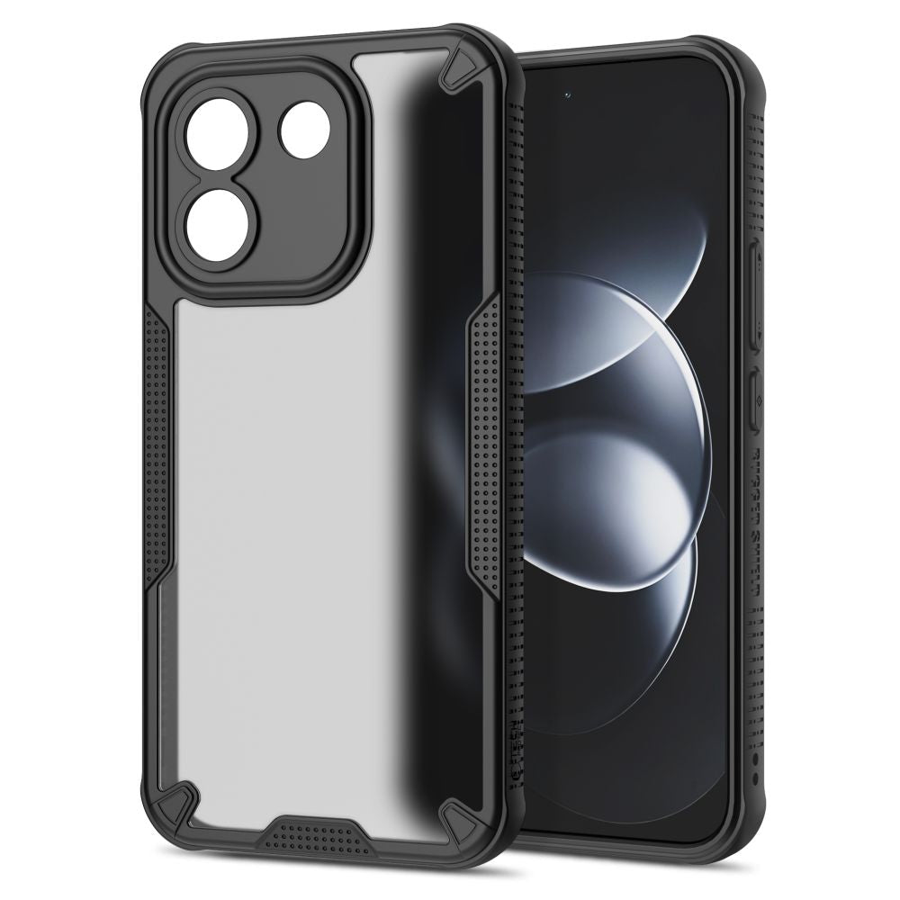 Dėklas Tech-Protect Rugged Shield Xiaomi Redmi Note 17 Pro Max 5G, matinis juodas -- Redmi Note 17 Pro Max 5G