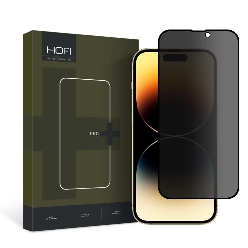Apsauginis stiklas Hofi Anti Spy Glass Pro+ iPhone 15 Privacy -- iPhone 15