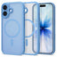 Dėklas Tech-Protect MagPeak MagSafe CC iPhone 17, Matte Mist Blue (matinis mėlynas) -- iPhone 17