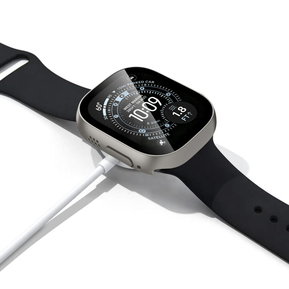 Dėklų rinkinys Tech-Protect Defense Apple Watch Ultra 1 / 2 / 3 / 4 (49 mm), 2 vnt., titano spalvos ir skaidrus -- Apple...