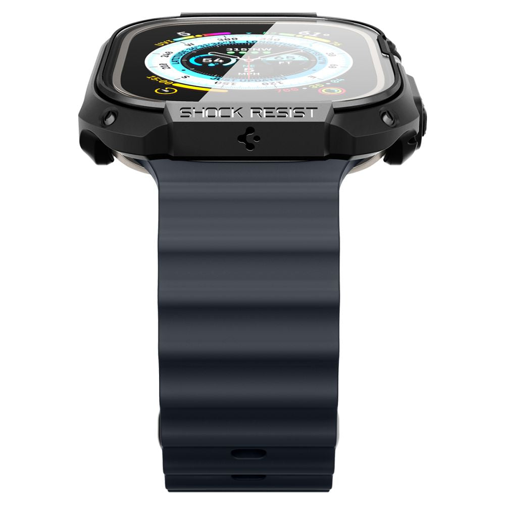 Dėklas Spigen Tough Armor Apple Watch Ultra 1 / 2 (49 mm), juodas -- Apple Watch Ultra (49 mm), Apple Watch Ultra 2 (49 mm)