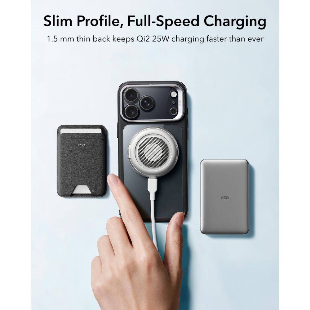 Dėklas ESR Classic Hybrid Kickstand MagSafe iPhone 17 Pro / 18 Pro, skaidrus/juodas -- iPhone 17 Pro, iPhone 18 Pro