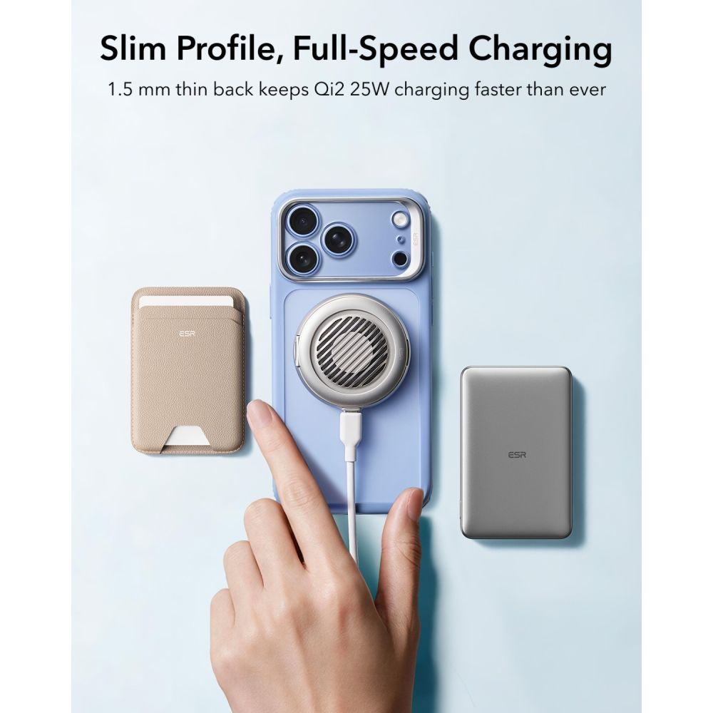 Dėklas ESR Classic Hybrid Kickstand MagSafe iPhone 17 Pro / 18 Pro, matinis šviesiai mėlynas -- iPhone 17 Pro, iPhone 18 Pro