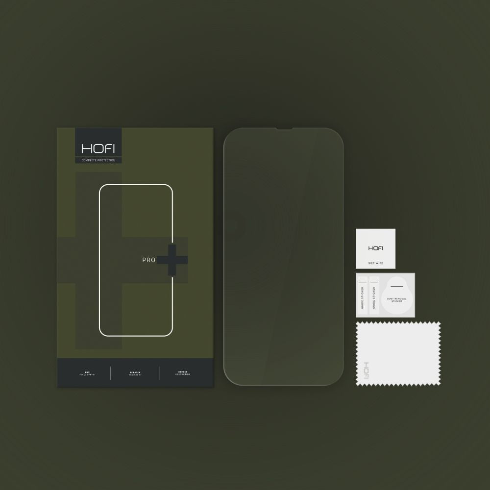 Apsauginis stiklas Hofi Glass Pro+, iPhone 13 / 13 Pro / 14 / 16e / 17e, skaidrus -- iPhone 13, iPhone 13 Pro, iPhone 14,...