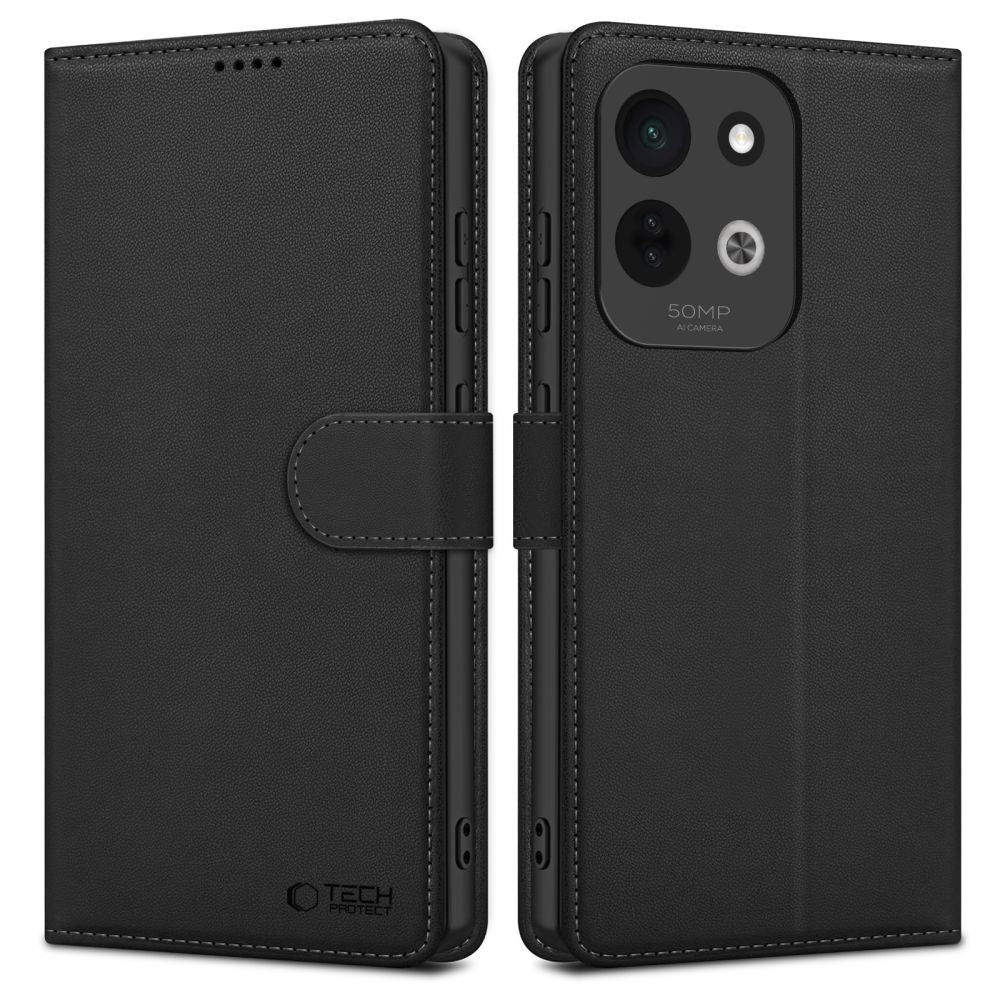 Dėklas Tech-Protect Wallet Xiaomi Redmi 17 4G / 5G, juodas -- Redmi 17 4G, Redmi 17 5G