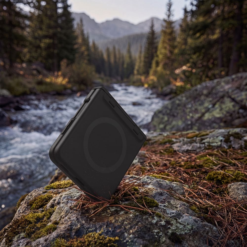 Dėklas Tech-Protect Kevlar Aura MagSafe Galaxy Z Flip 8, juodas -- Galaxy Z Flip 8