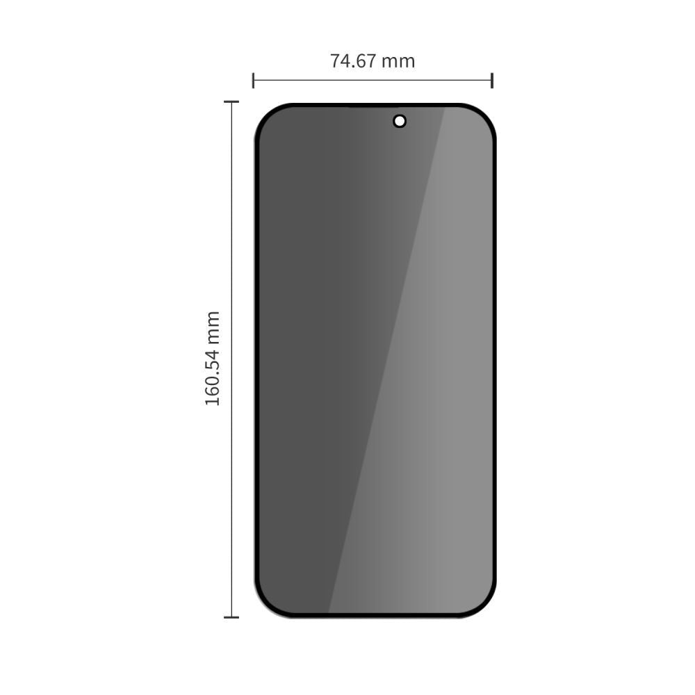 Apsauginis privatumo stiklas Tech-Protect OneTouch Set Spy+ iPhone 18 Pro Max, 2 vnt. -- iPhone 18 Pro Max