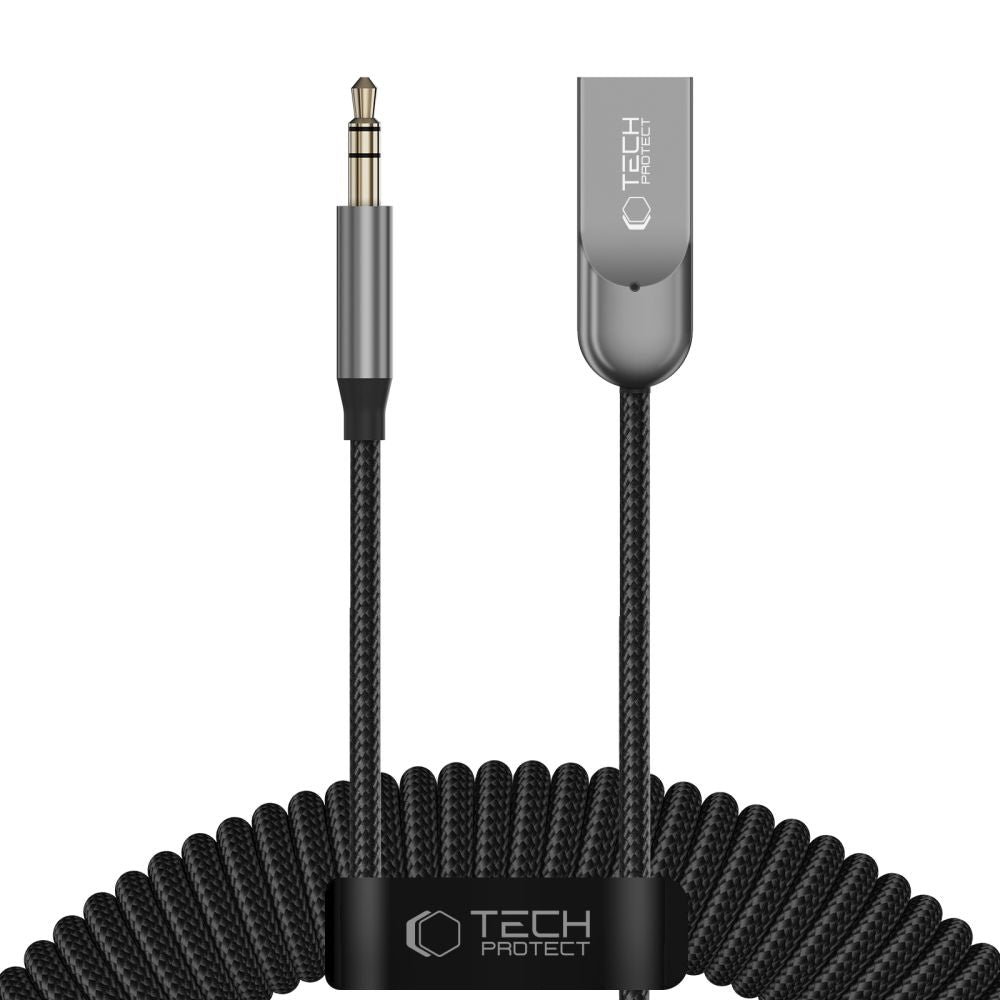 Adapteris Tech-Protect Ultraboost AU04 Bluetooth 6.0 AUX, pilkas -- Uncategorized
