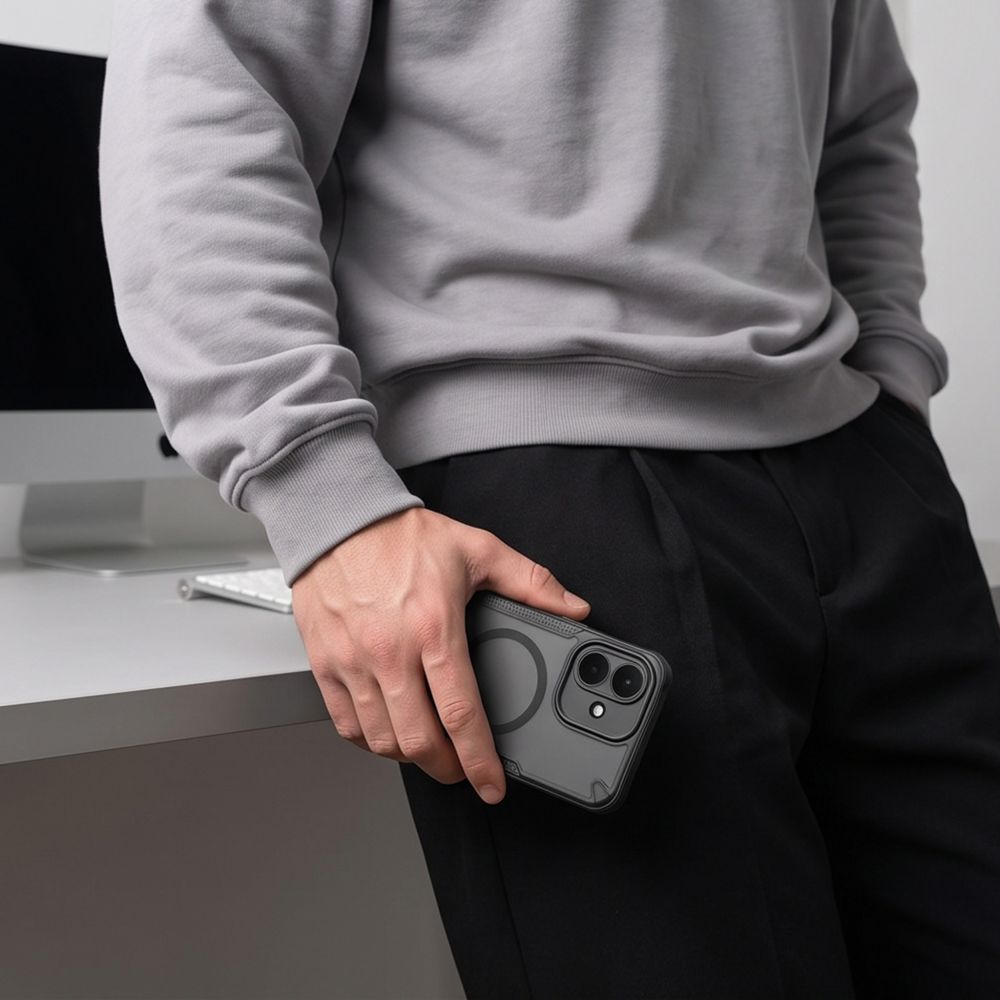 Dėklas Tech-Protect Rugged Shield MagSafe Xiaomi Redmi Note 17 Pro 5G, matinis juodas -- Redmi Note 17 Pro 5G