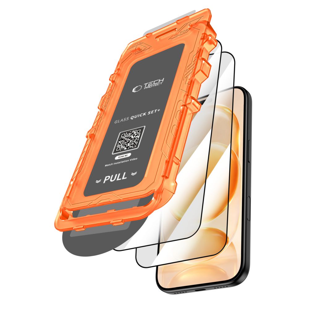 Apsauginis stiklas Tech-Protect Quick Set+ iPhone 17 Pro / 18 Pro, 2 vnt., juodas -- iPhone 17 Pro, iPhone 18 Pro