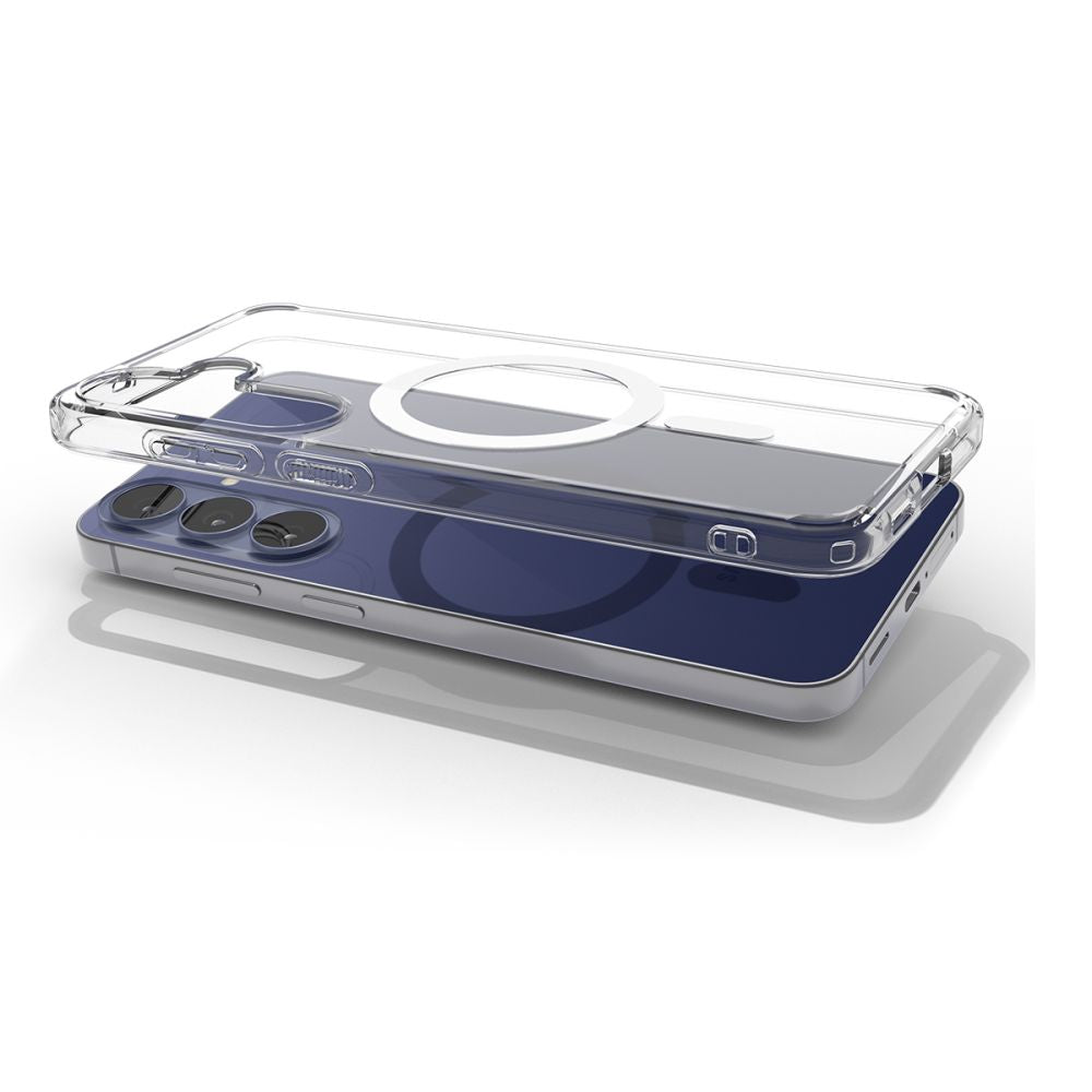 Dėklas Spigen Ultra Hybrid Mag MagSafe Galaxy S26 FE, skaidrus/baltas -- Galaxy S26 FE