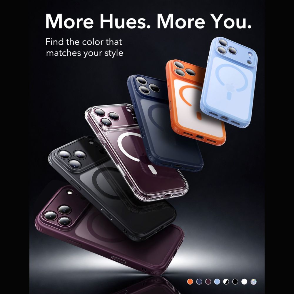 Dėklas ESR Classic Hybrid MagSafe iPhone 17 Pro / 18 Pro, skaidrus/juodas -- iPhone 17 Pro, iPhone 18 Pro