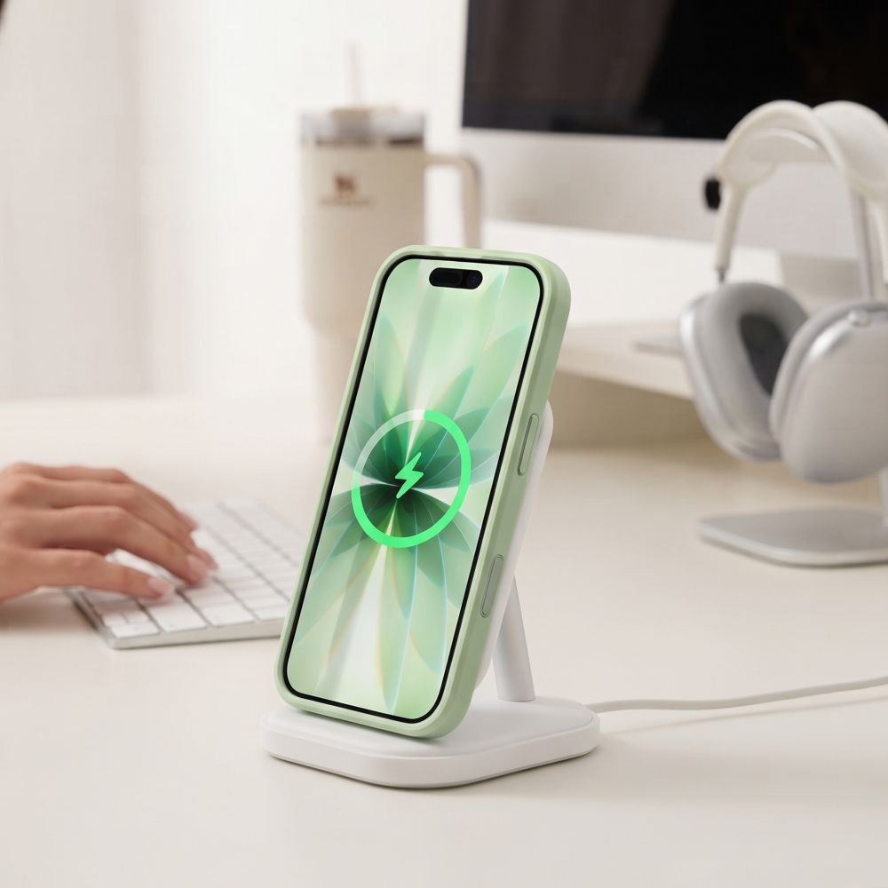 Dėklas Tech-Protect MagPeak MagSafe CC iPhone 17, Matte Sage (matinis žalias) -- iPhone 17