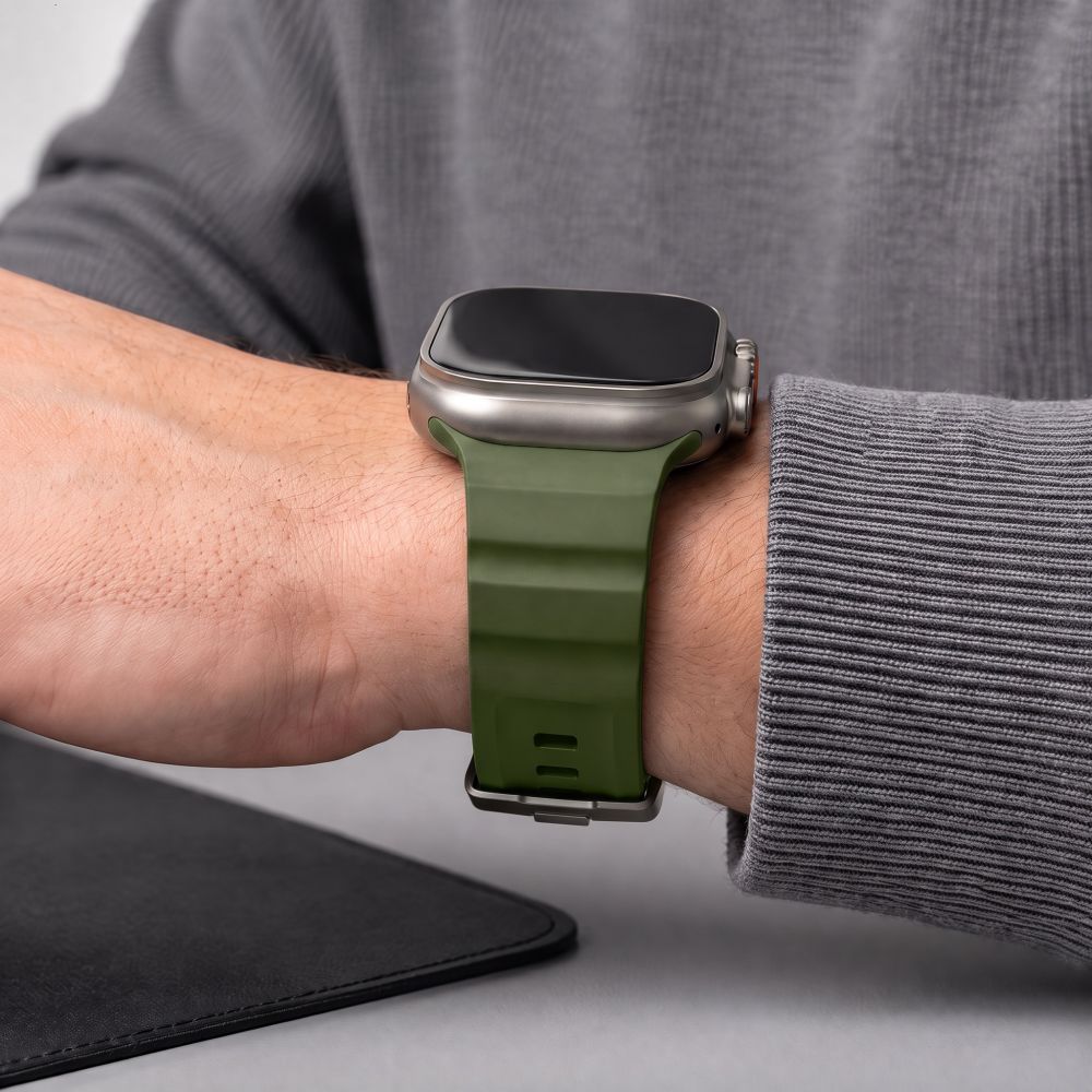 Dirželis Tech-Protect Motion Apple Watch 8 / 9 / 10 / 11 / 12 / SE / Ultra (44 / 45 / 46 / 49 mm), taktinis žalias --...