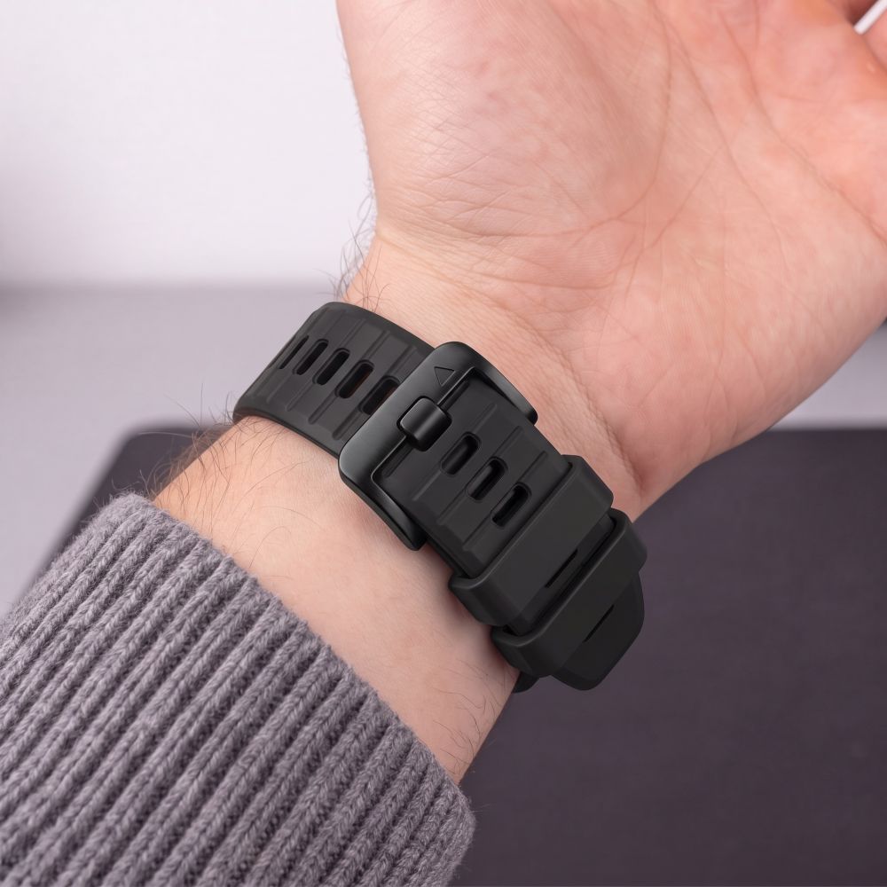 Dirželis Tech-Protect Silicone Garmin Fenix 5 / 6 / 6 Pro / 7 / 8 / 8 Pro / E / 9 / 9 Pro (51 mm), juodas -- Garmin Fenix...