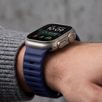 Dirželis Tech-Protect Silicone Line Apple Watch 8 / 9 / 10 / 11 / 12 / SE / Ultra (44 / 45 / 46 / 49 mm), atlanto mėlynas...
