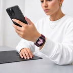 Dirželis Tech-Protect NylonMag Apple Watch 8 / 9 / 10 / 11 / 12 / SE / Ultra (44 / 45 / 46 / 49 mm), tamsiai bordo --...