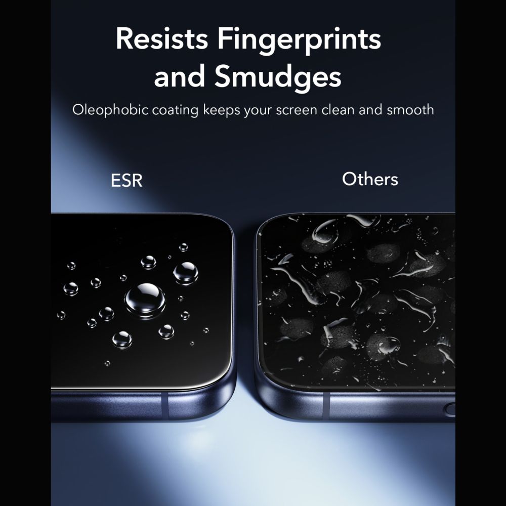 Apsauginis stiklas ESR UltraFit Armorite iPhone 17 Pro / 18 Pro, 2 vnt., juodas -- iPhone 17 Pro, iPhone 18 Pro
