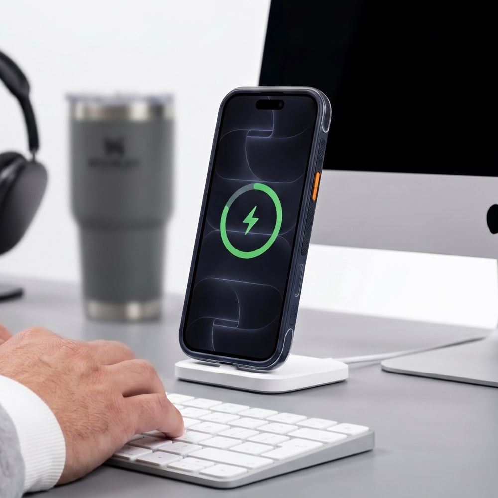Dėklas Tech-Protect MagAir MagSafe CC iPhone 17 Pro / 18 Pro, matinis tamsiai mėlynas -- iPhone 17 Pro, iPhone 18 Pro