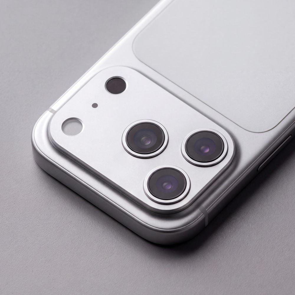 Kameros apsauginis stiklas Tech-Protect CamAlloy Fit+ iPhone 18 Pro, sidabrinis -- iPhone 18 Pro