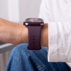 Dirželis Tech-Protect Silicone Apple Watch 8 / 9 / 10 / 11 / 12 / SE (40 / 41 / 42 mm), tamsiai bordo -- Apple Watch 8...