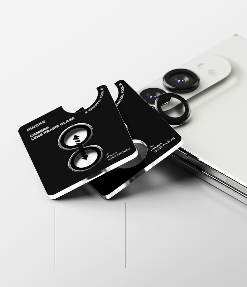 Kameros apsauginis stiklas Ringke Camera Frame iPhone Duo, 2 vnt., juodas -- iPhone Duo