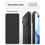Dėklas Spigen Liquid Air iPhone 17 Pro / 18 Pro, matinis juodas -- iPhone 17 Pro, iPhone 18 Pro