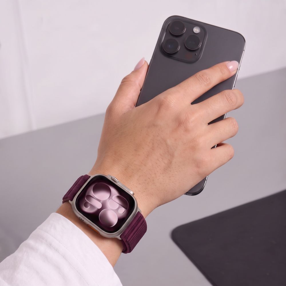 Dirželis Tech-Protect NylonLoop Apple Watch 8 / 9 / 10 / 11 / 12 / SE (40 / 41 / 42 mm), tamsiai bordinis -- Apple Watch...
