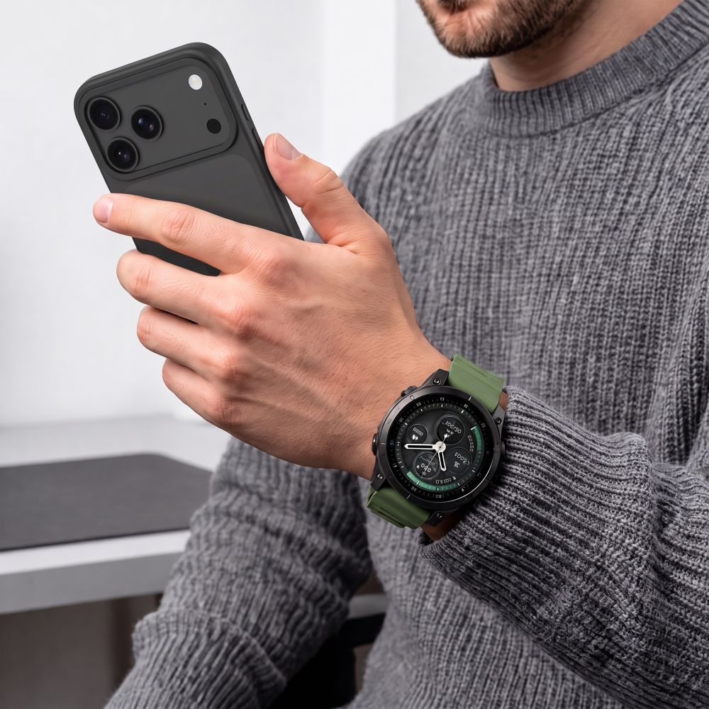 Dirželis Tech-Protect Motion Garmin Fenix 5X / 5X Plus / 6X / 6X Pro / 7X / 8 / 8 Pro / 9 / 9 Pro (47 mm), karinės žalios...
