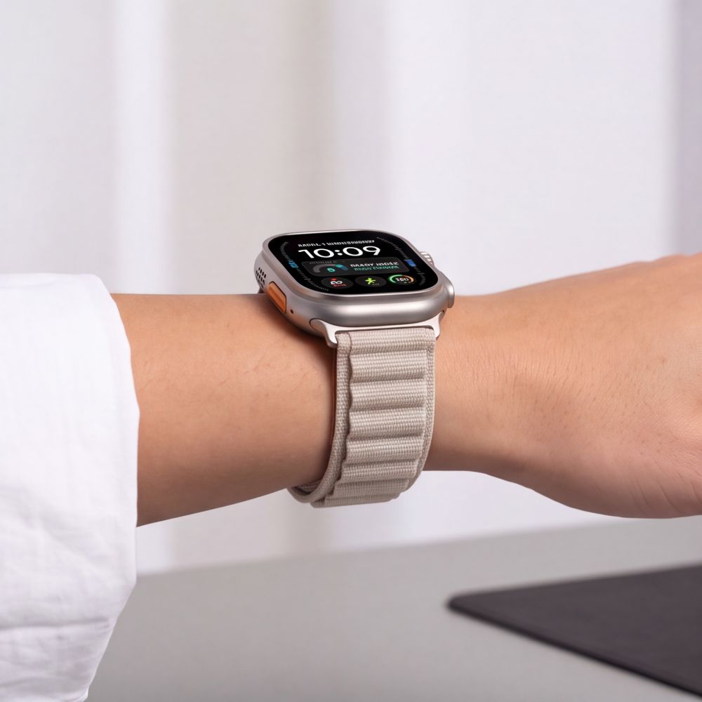 Dirželis Tech-Protect Nylon Pro Apple Watch 8 / 9 / 10 / 11 / 12 / SE / Ultra (44 / 45 / 46 / 49 mm), žvaigždžių šviesa...