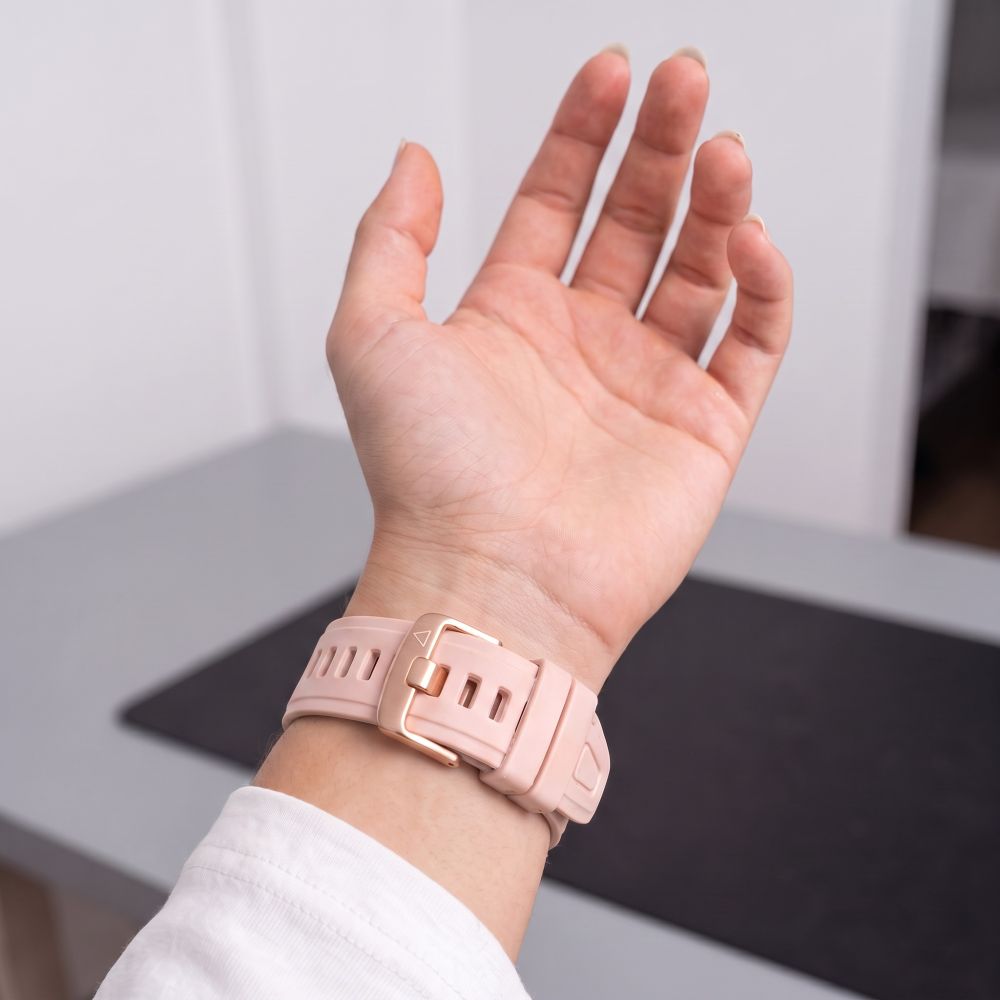 Dirželis Tech-Protect Silicone Garmin Fenix 5S / 5S Plus / 6S / 6S Pro / 7S / 8 / 9 / 9 Pro (43 mm), rožinis -- Garmin...