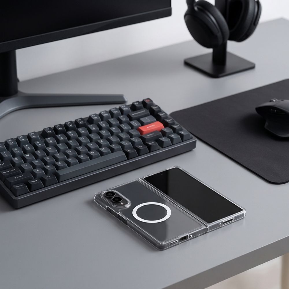 Dėklas Tech-Protect FlexAir Hybrid MagSafe Galaxy Z Fold 8, skaidrus -- Galaxy Z Fold 8